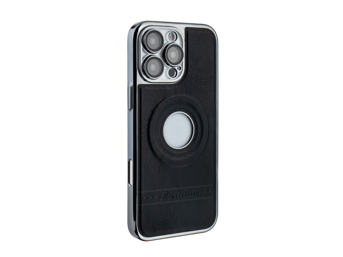 Capa Magsafe Premium Couro 15 Pro Max-Preto-ZT-3216