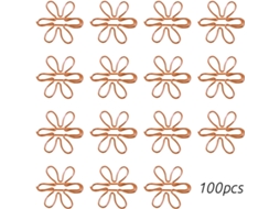 Clips de Papel Decorativos com Girassóis, Conjunto de 100 Clips Metálicos em Formato de Flor, Tamanho Grande 29x29cm.