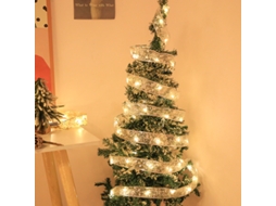 Pinheiro De Natal Verde 150cm 1.5m Branco Quente 5m Fita De Luz*