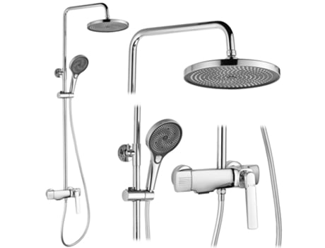 Conjunto De Chuveiro Rea Rebel Chrome