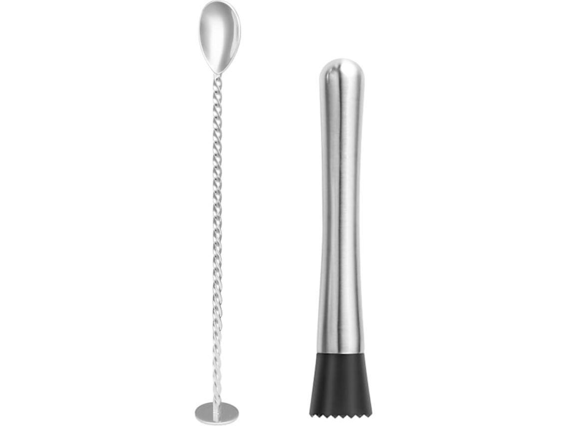 Socador De Coquetéis, Para Bebidas Em Aço Inoxidável Com 29,7 Cm