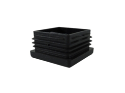 Topo Quadrado Interior Plástico Preto 45x45mm