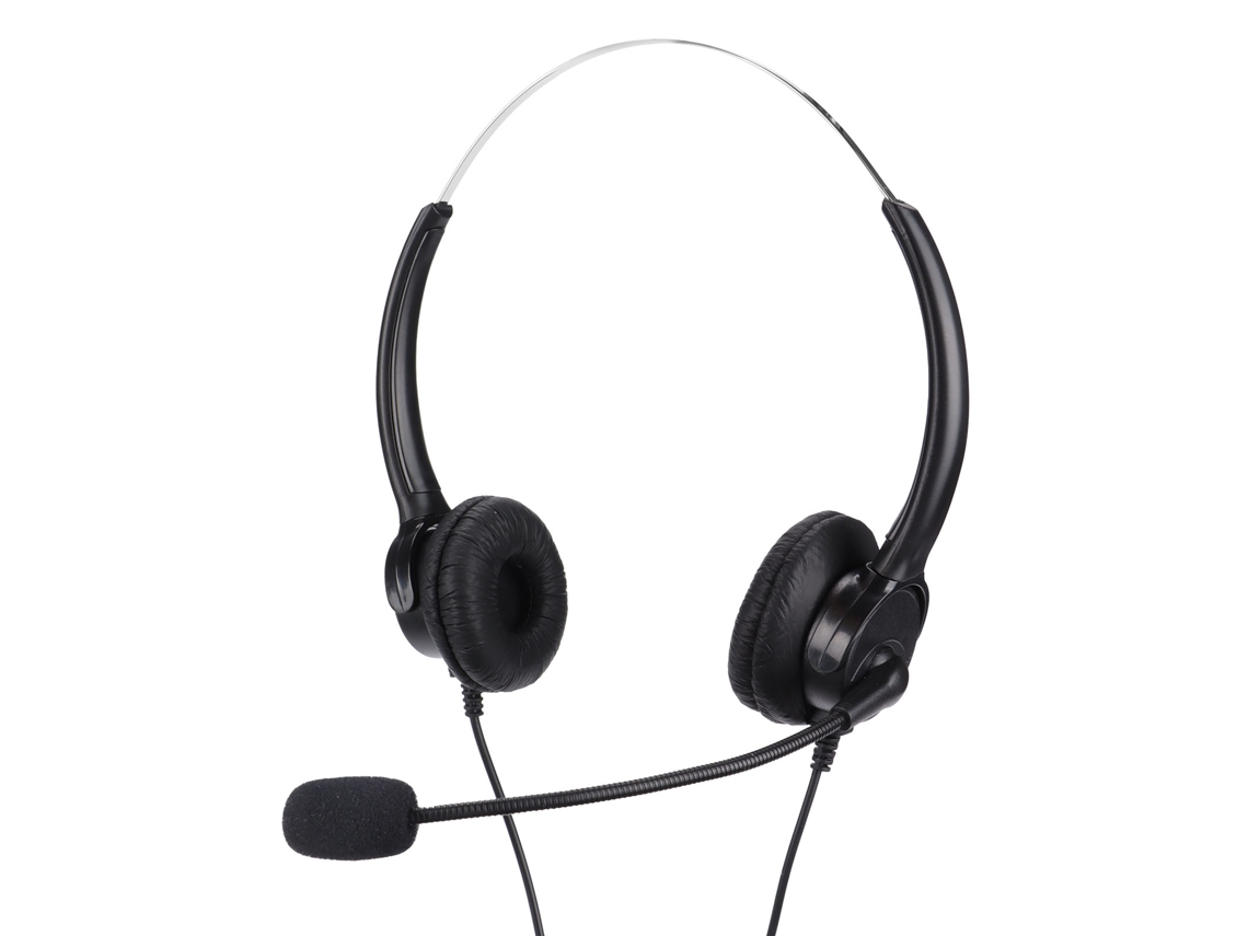 Fone De Ouvido Para Telefone (Estéreo Com Fio E Cancelamento De Ruído) Crystal Headset Rj9 Para Call Center Com Microfone Fone De Ouvido Para Desktop