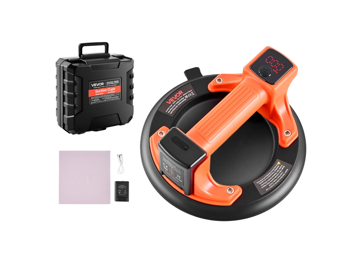 Elevador De Vidro Por Sucção Sem Fios 200 Kg 203 X 203 X 95 Mm 1 Unidade Vevor