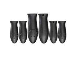 Capa de Cabo de Silicone Nova Line, para panelas de ferro, preta, 6 peças, marca S/MARCA