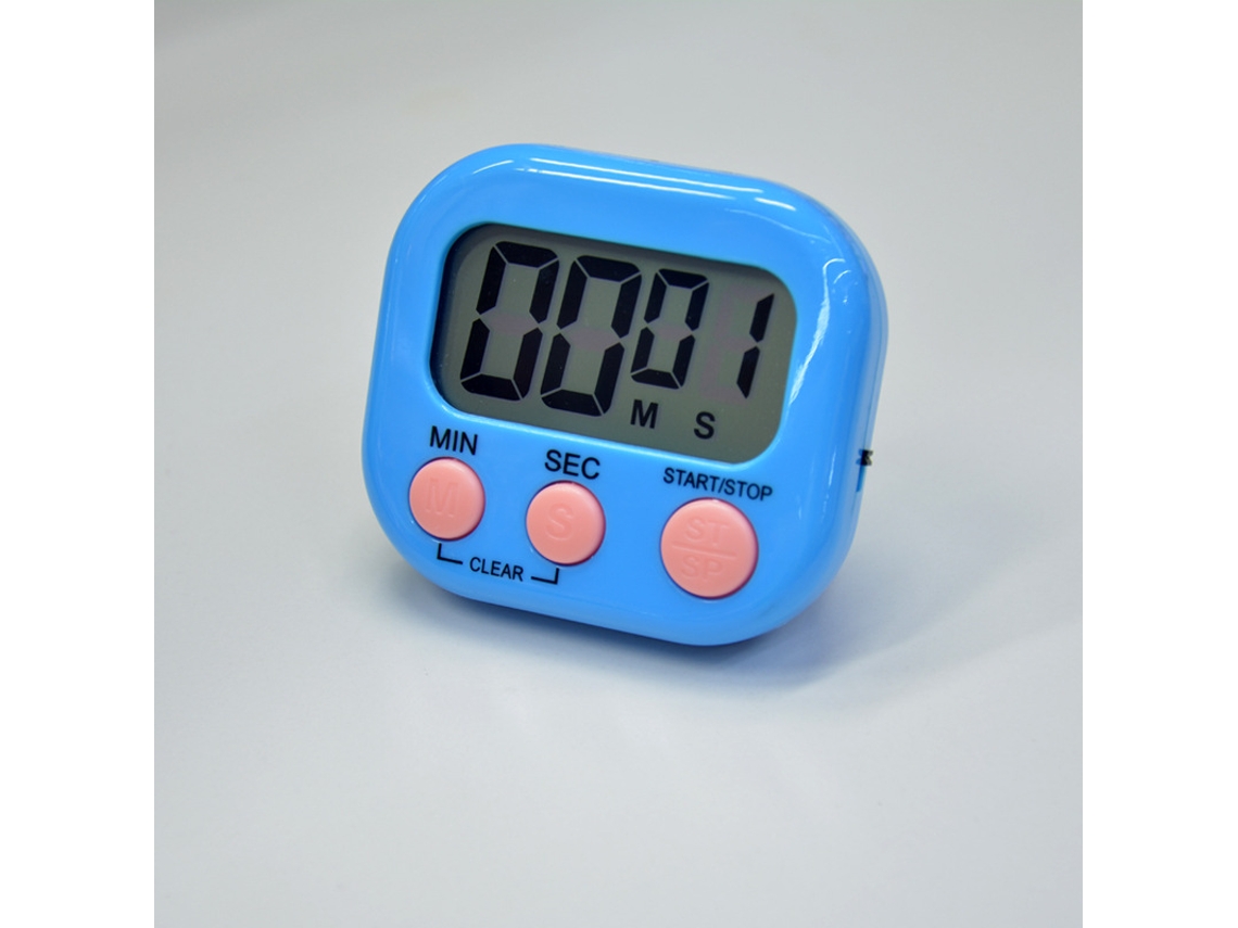 Timer Digital Azul, Contagem Regressiva Prática Para Cozinha E Rotinas Diárias