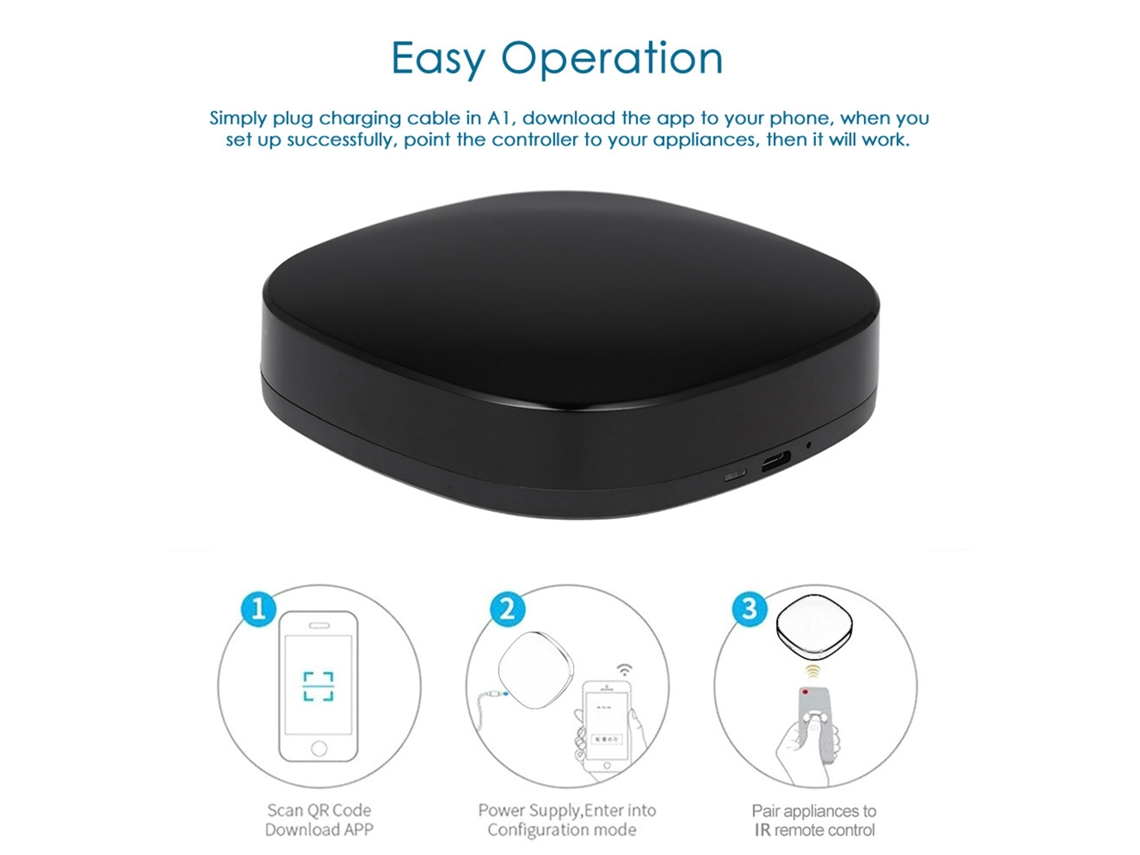 Controle Remoto Inteligente Universal Wifi Ir Para Alexa Assistente Casa Smart