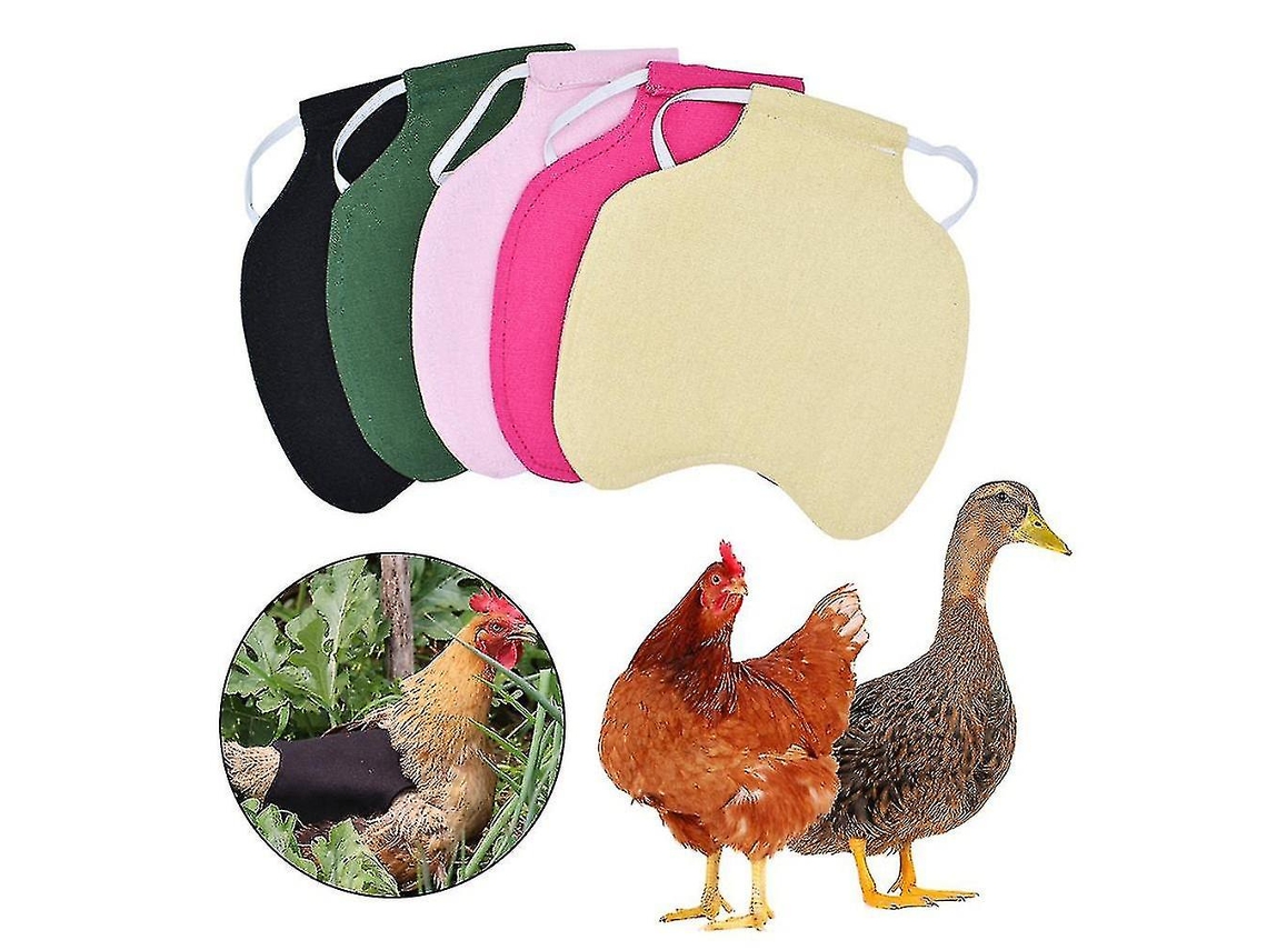 Rebe-5 Pack Chaleco De Gallina Protector De Plumas Com Cintas Elásticas Para Gallinas Pequeñas E Médias Verde