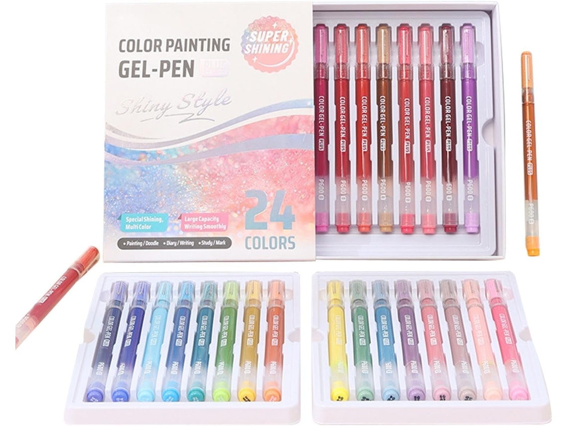 Canetas De Gel Coloridas Para Escola Ponta Fina 1 Mm, Ideais Anotações