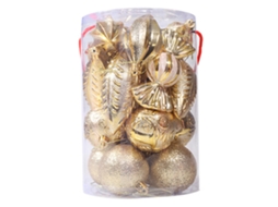 Bolas de Enfeite de Árvore de Natal Decoradas com Glitter