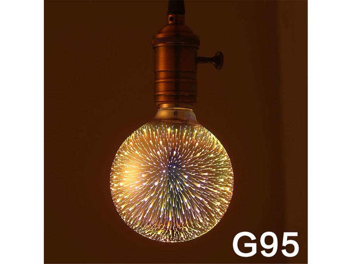 Lâmpada Led 3D Fogo de Artifício E27 4w Decorativa Festas Casa Bar S/MARCA