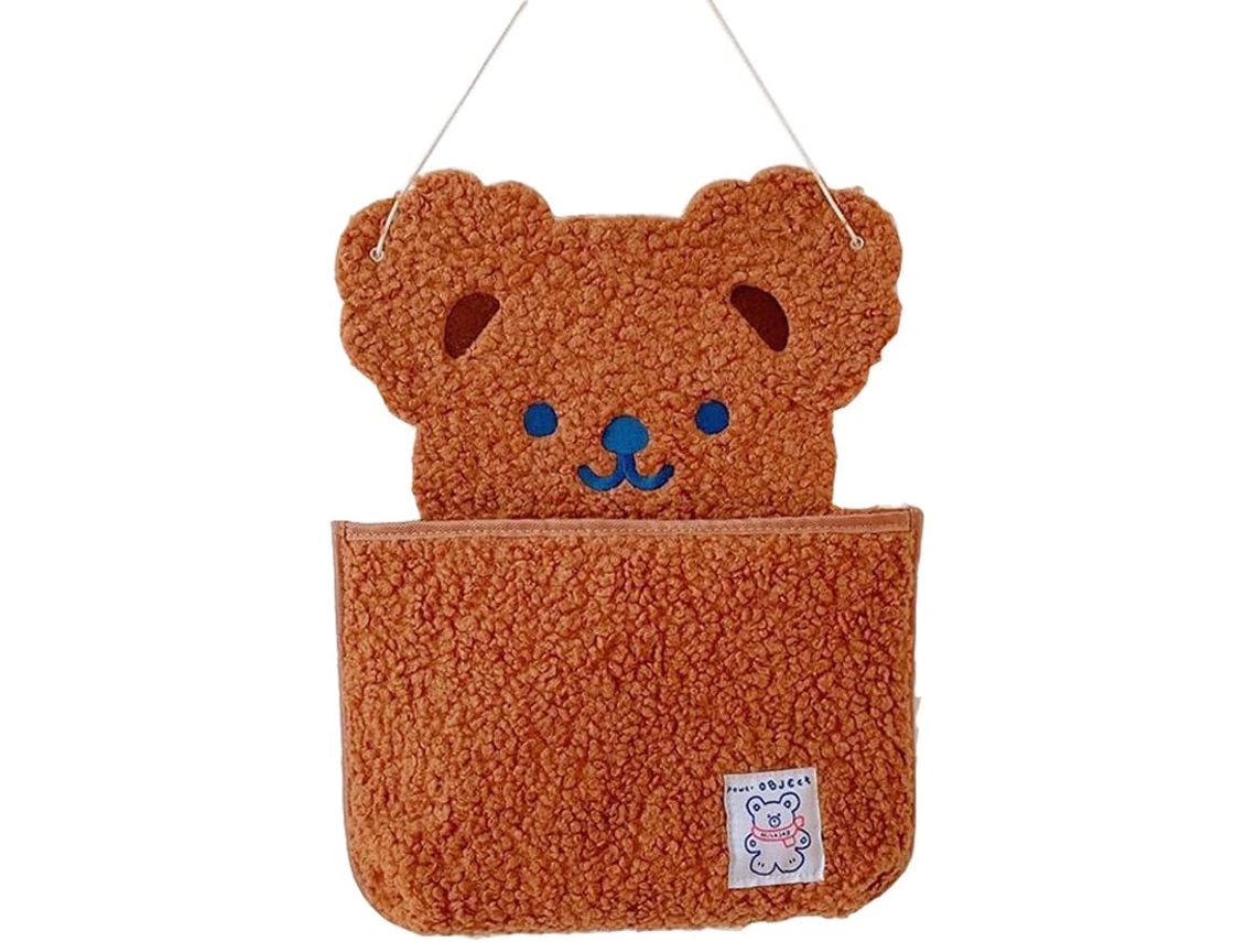 Organizador de Parede Fofo com Bolsa Organizadora Kawaii em Formato Urso BRILVIBERA