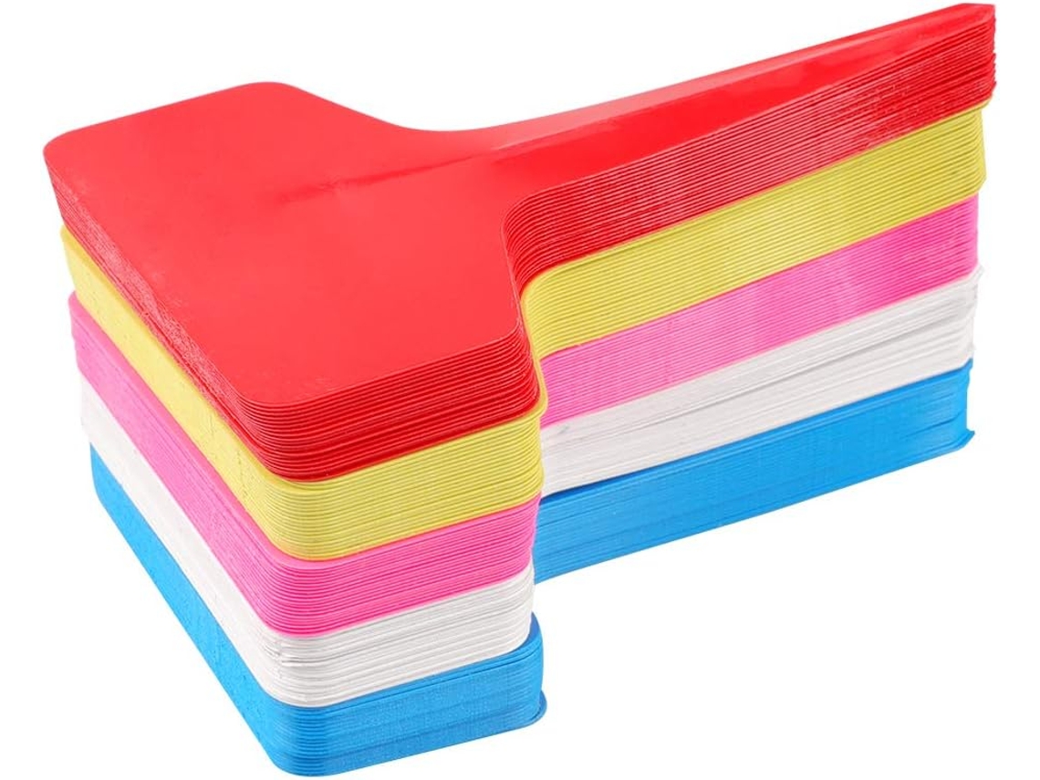 Conjunto de 100 marcadores T em plástico 6x10cm AQUAFORGE