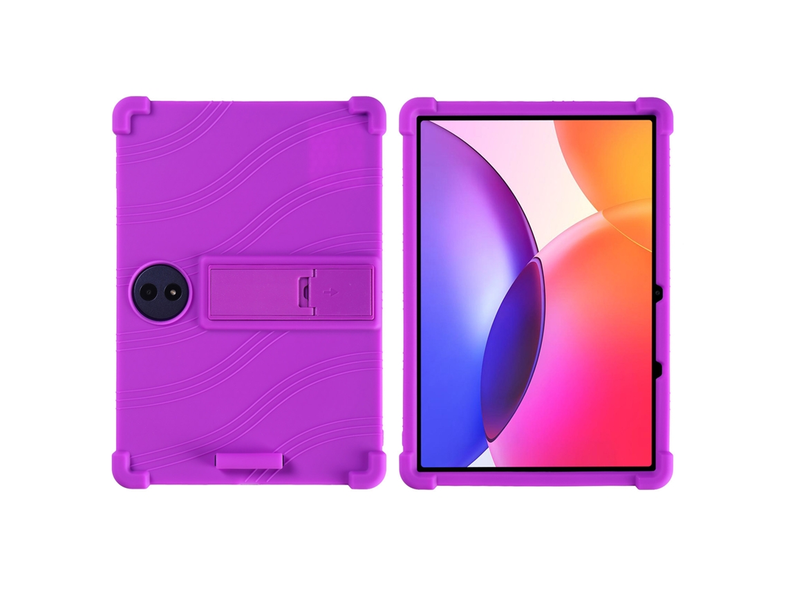 Capa De Silicone Com Suporte Para Tcl Tab A1 Plus 12,2 Polegadas Resistente Roxo Digitallab