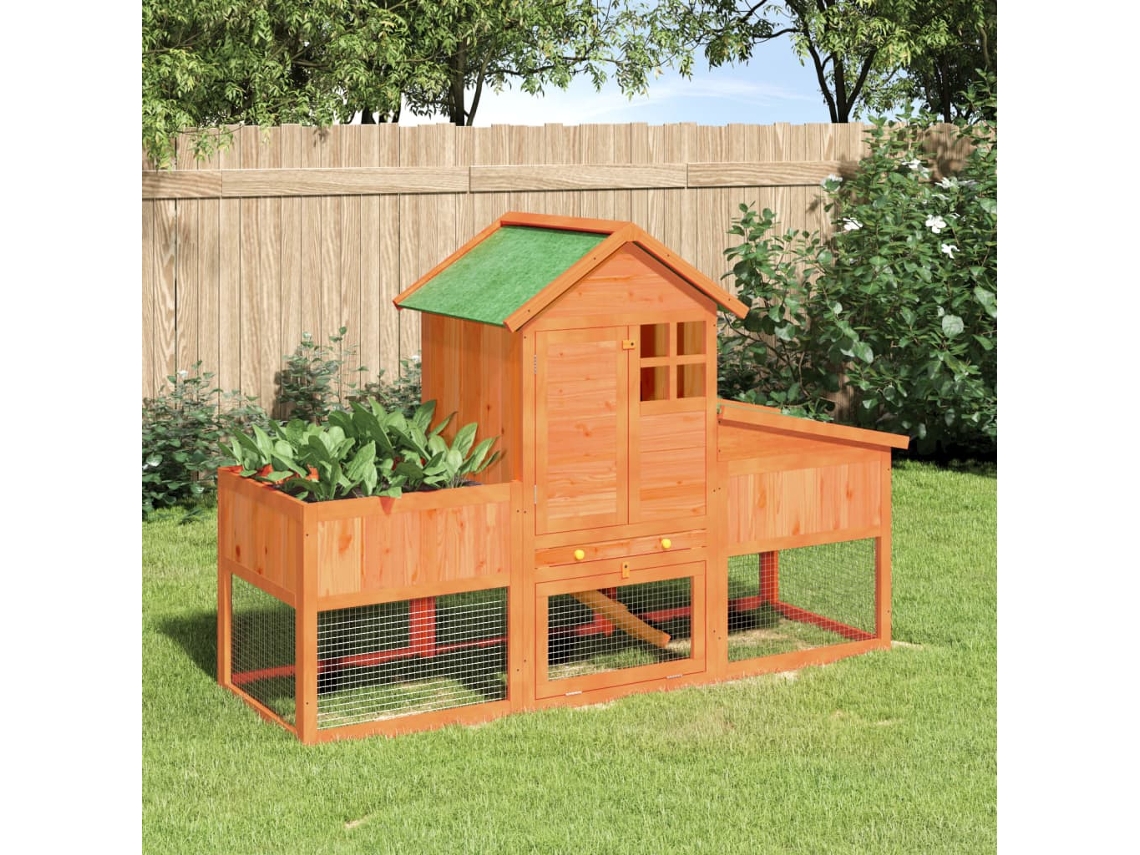 Vidaxl Coelheira 170x63x113 Cm Pinho Maciço Castanho