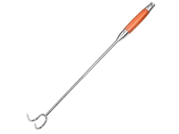 Gancho Para Assar De Aço Inoxidável E Madeira - Ideal Para Churrasco, Camping E Cozinha