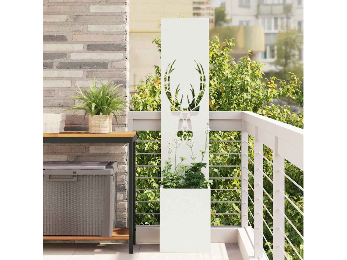 Vidaxl Tela De Privacidade Para Jardim Branco 32 X 32 X 150 Cm