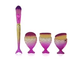 Pincéis Cosméticos Para Pó, Blush, Base, Pincéis De Maquiagem Rabo De Peixe, Ferramentas De Beleza Everley891