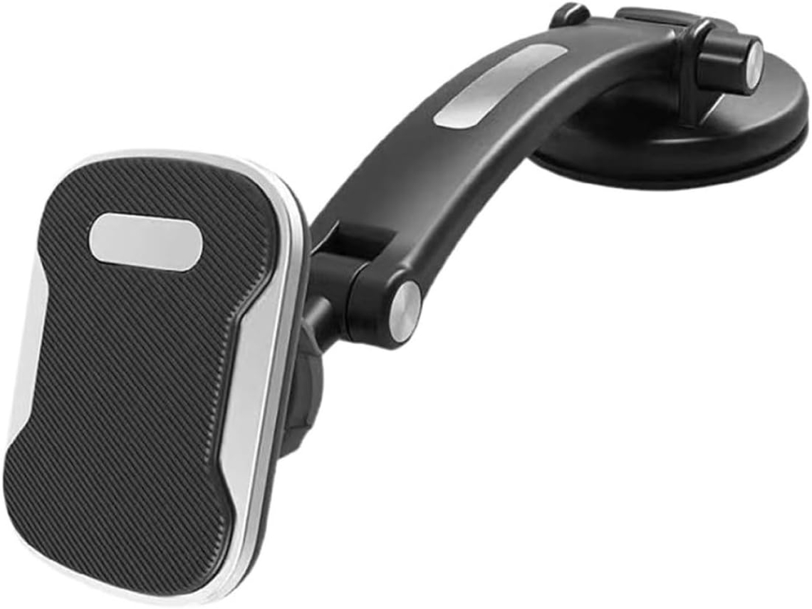 Suporte Magnético Para Celular Veicular, Preto, Plástico E Silicone.