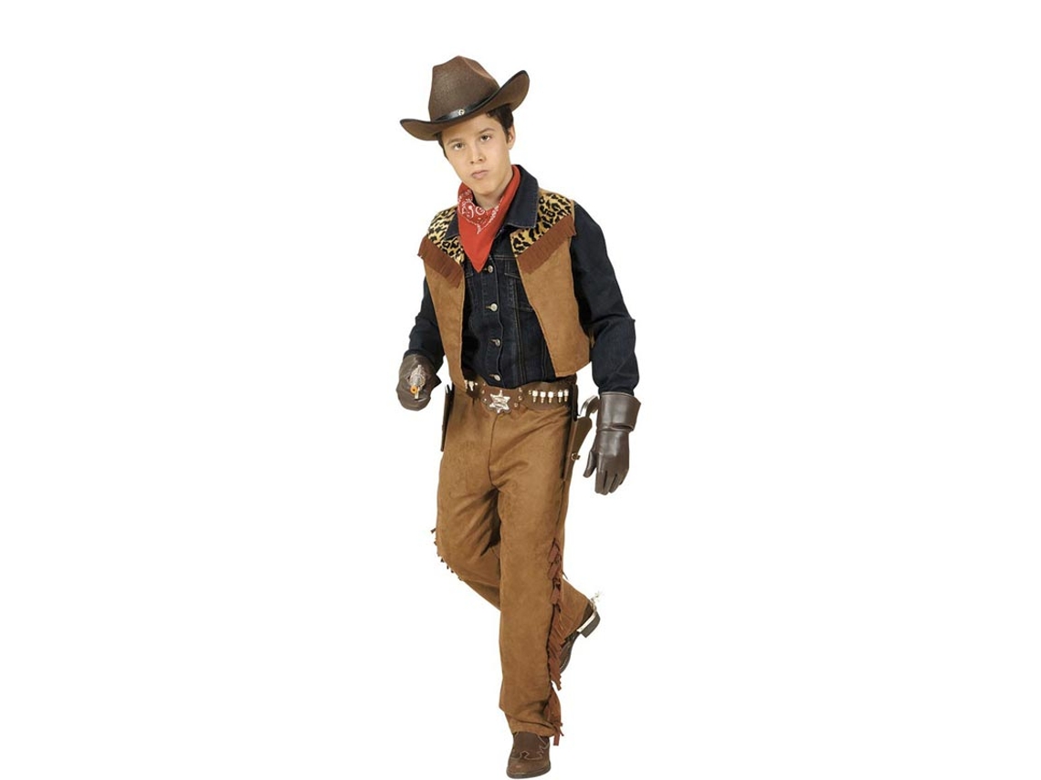 Fato de cowboy ou índio 2 em 1 para criança e adolescente