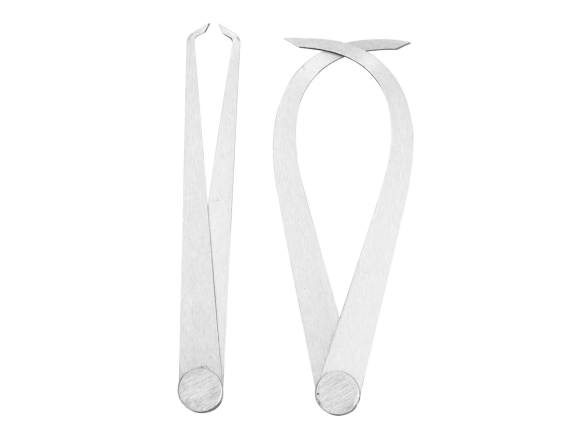 Conjunto De 2 Paquímetros Internos E Externos Em Aço Inoxidável Com À