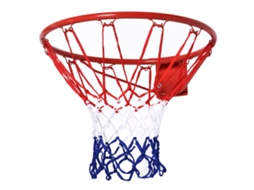 Cesta 46cm Tubo Aço Nylon Vermelho Azul Basquete VOLTEDGE