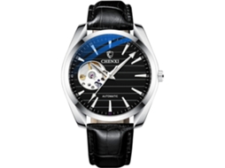 Skeleton Classic Masculino Mecânico Automático Big Face Sports Relógio de Pulso Luminoso À Prova DÁgua