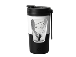 1 Unidade(preta) Caneca Para Mexer Café Recarregável Via Usb