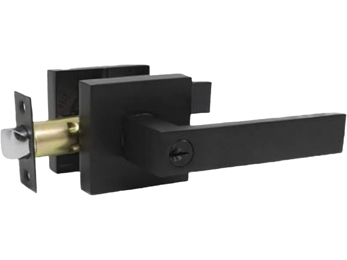 Fechadura De Maçaneta Moderna Em Liga Alumínio Aramox, Resistente À Ferrugem, Ideal Para Banheiro E Quarto Fechadura De