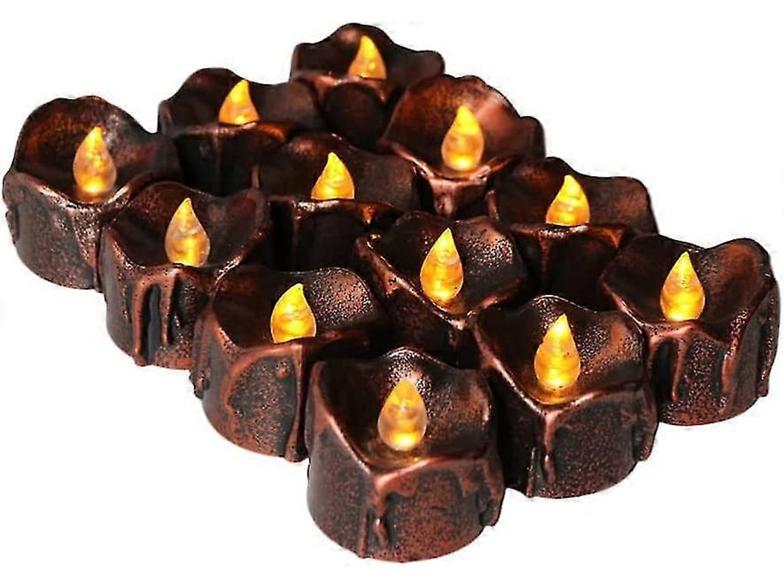 12pcs Velas de Halloween Semi Chama Piscantes Decoracion Casa Natal Halloween