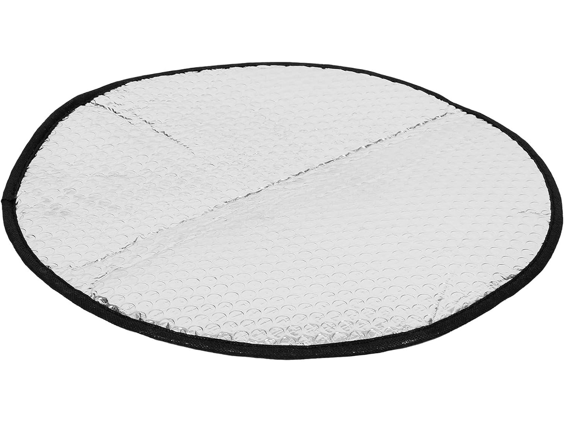 Capa De Volante Em Alumínio Prateado Com Isolamento Térmico E Proteção Solar.