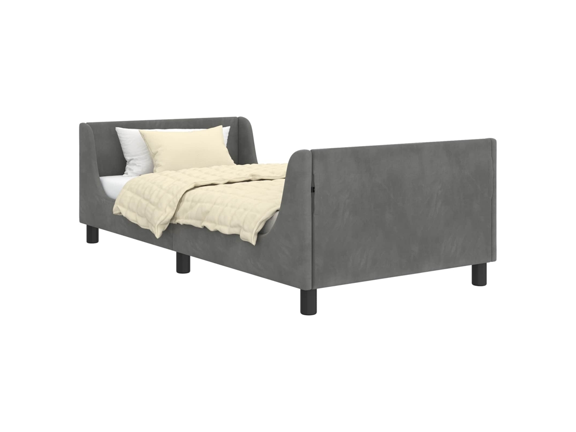 Estrutura de Cama Infantil com Cabeceira Cinza Escuro MAISON EXCLUSIVE