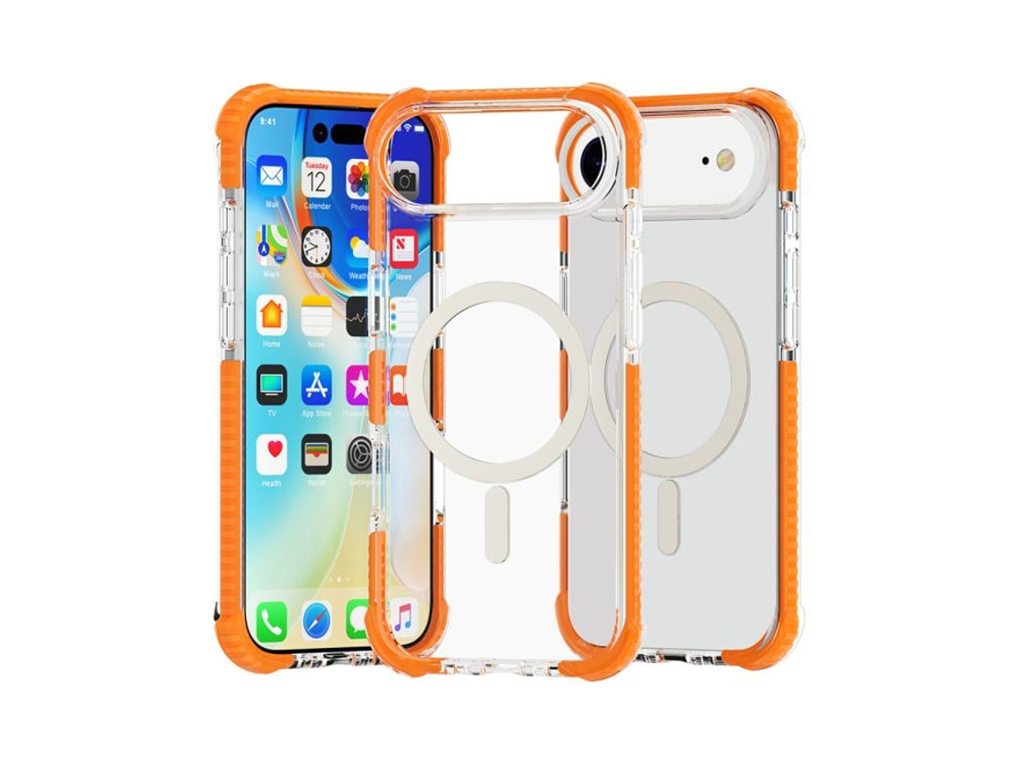 Capa De Acrílico Transparente À Prova De Choque Para Iphone 17 Air - Magnética - Magsafe