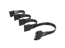 Lurelia Cabo Sata, 18awg, 15pin, Ligação Macho-fêmea, Preto