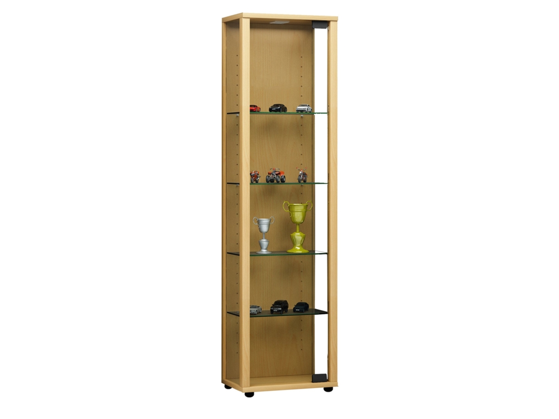 Vitrina De Madeira Com Suporte De Vidro Edana Mini Vcm