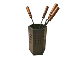 Conjunto Lareira ou Fogão KEKAI Cubo com 4 Peças 29 Cm