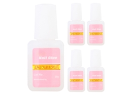 5pcs Cola Forte Para Unhas Com Pincel Adesivo De Decoração Acrílico Ferramenta De Manicure