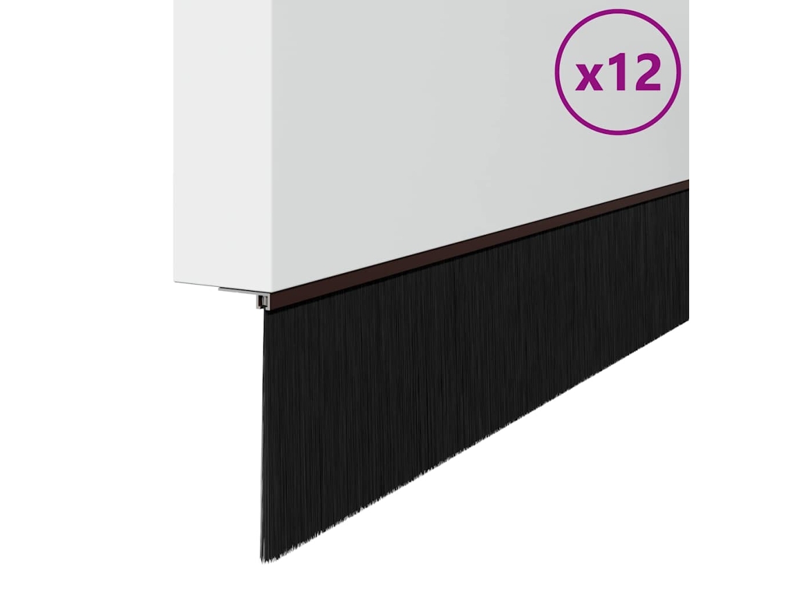 Conjunto 12 Vedação Da Porta Vidaxl Castanho Alumínio (100 Cm)