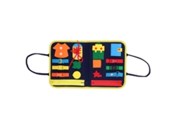 Walshlxq Brinquedos Quadro de Botões com Velcro para Aprender a Amarrar Sapatos Educativos Brinquedos Montessori Quadro Sensorial