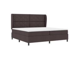 Conjunto 1 Cama Box Vidaxl Castanho Tecido (200 X 200 Cm)