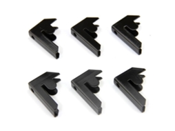 6 Conectores de Estante T-Rax Pretos