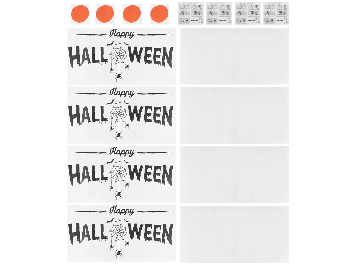Adesivos De Parede Halloween 4 Conjuntos Decorativos Festivos
