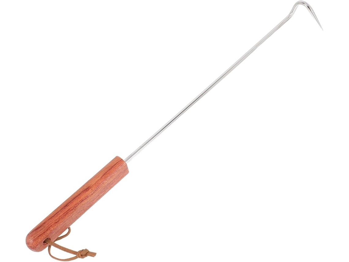 Gancho para Virar Carne na Grelha, Feito de Ferro Revestido com Design Antiderrapante e Cabo CHABERLU