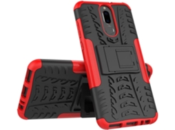 Capa Lite Proteção Híbrida para Huawei Mate 10 Lite HONGWE. Vidro Temperado Vermelho