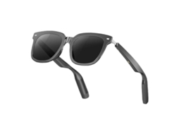 Óculos inteligentes com IA, controle de voz via Bluetooth, lentes polarizadas, proteção UV, bateria de longa duração, Cor Preta T3.