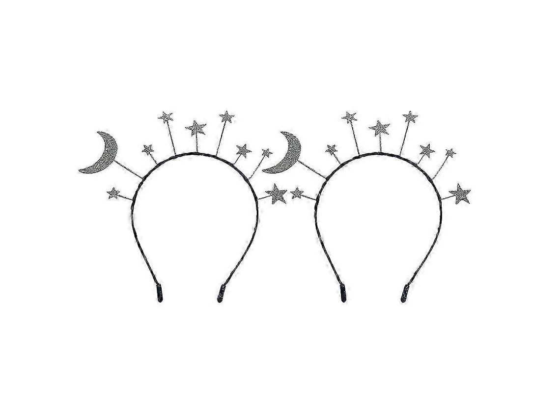 Acessórios De Cabelo Com Design De Estrela E Lua, 2 Unidades, Decoração Natalina