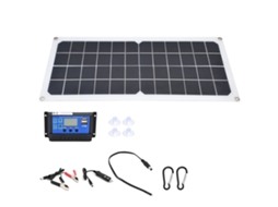 Kit Carregador Painel Solar 10w com Controlador 60a Portas Usb Primerox