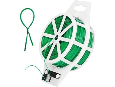 Fio De Ferro Flexível Ferramenta 100 Metros Plastificado Carretel Com Cortador De Fio Resistente À Corrosão Outile