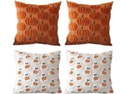 Capas de Almofada Halloween Capa Abóbora Assustadora, Outono Assombrada, Conjunto Sofá Duas Peças, CHABERLU