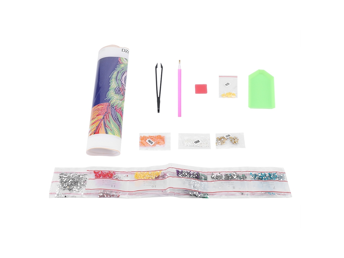 Kit de pintura de diamante 5D com tigre e cobertura completa (para artesanato DIY e decoração de casa)